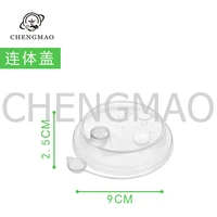 90 caliber circular lid 1000pcs transparent plastic fast drink disposable containers bento circular cup connection a stopper