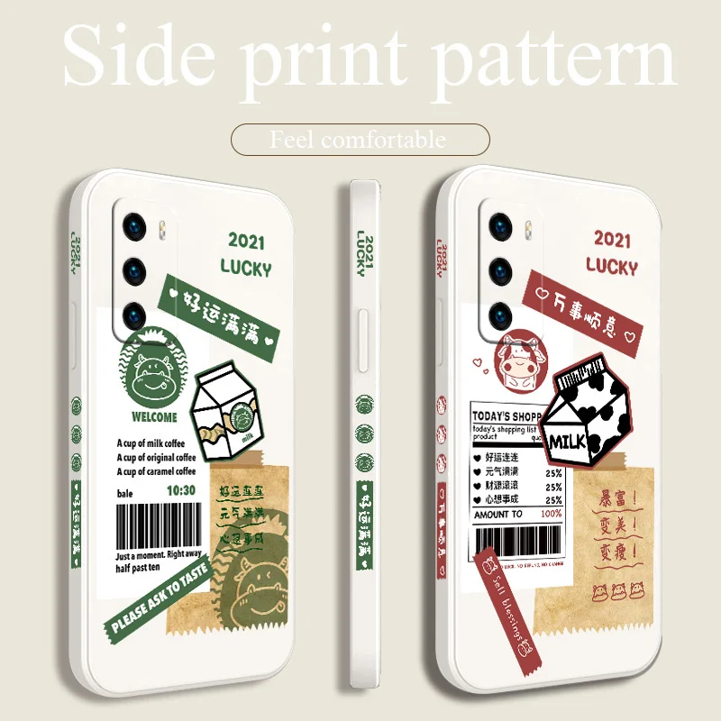 

Full Of Vitality Phone Case For Huawei P40 P40Lite P30 P20 Mate 40 40Pro 30 20 Pro Lite P Smart 2021 Y7a Silicone Cover