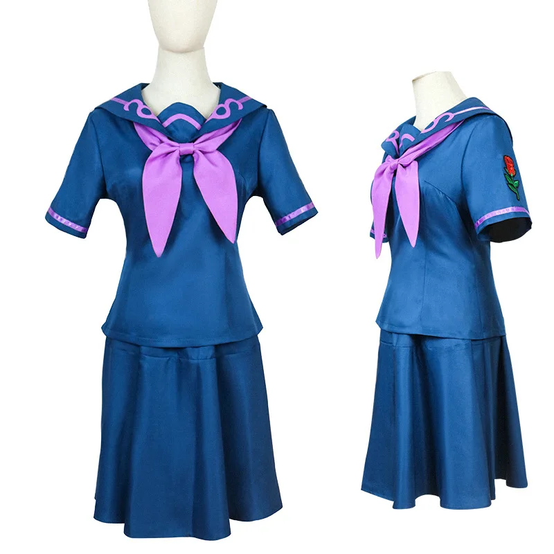 

Anime JoJo's Bizarre Adventure Cosplay Yukako Yamagishi Uniforms Women Dresses Sailor Suits Outfits Full Set Halloween Costume