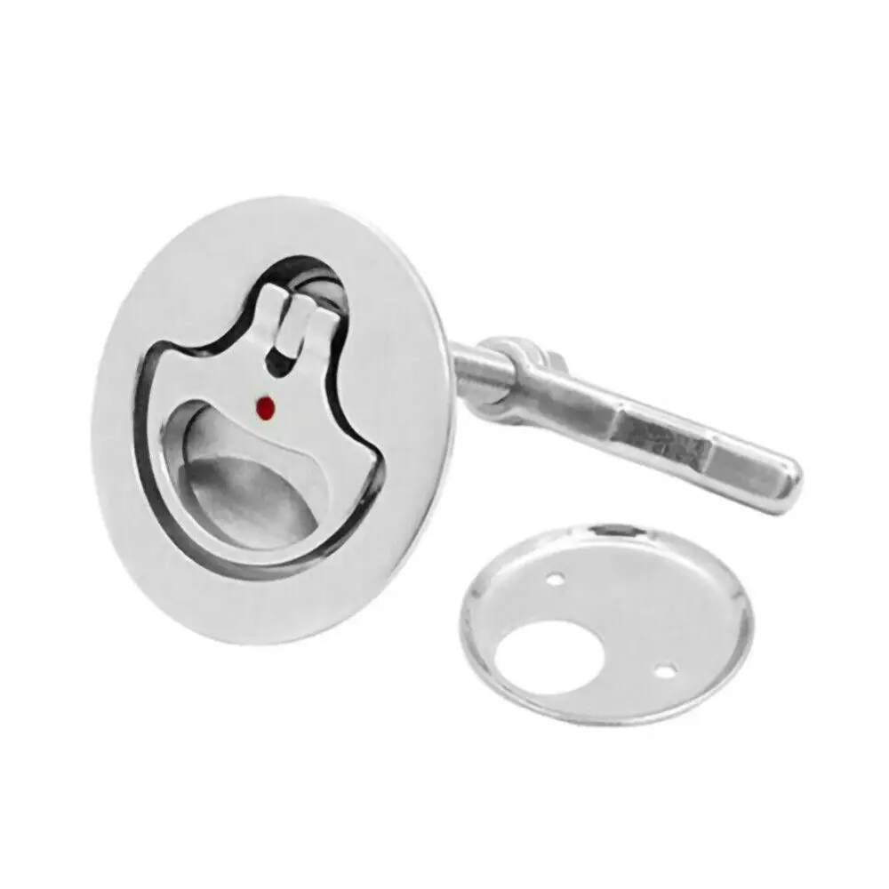 Boat Adjustable Handle Lock Cam Latch Stainless Steel Floor Buckle Flush Pull Hatch Lift with Back Plate Fasteners