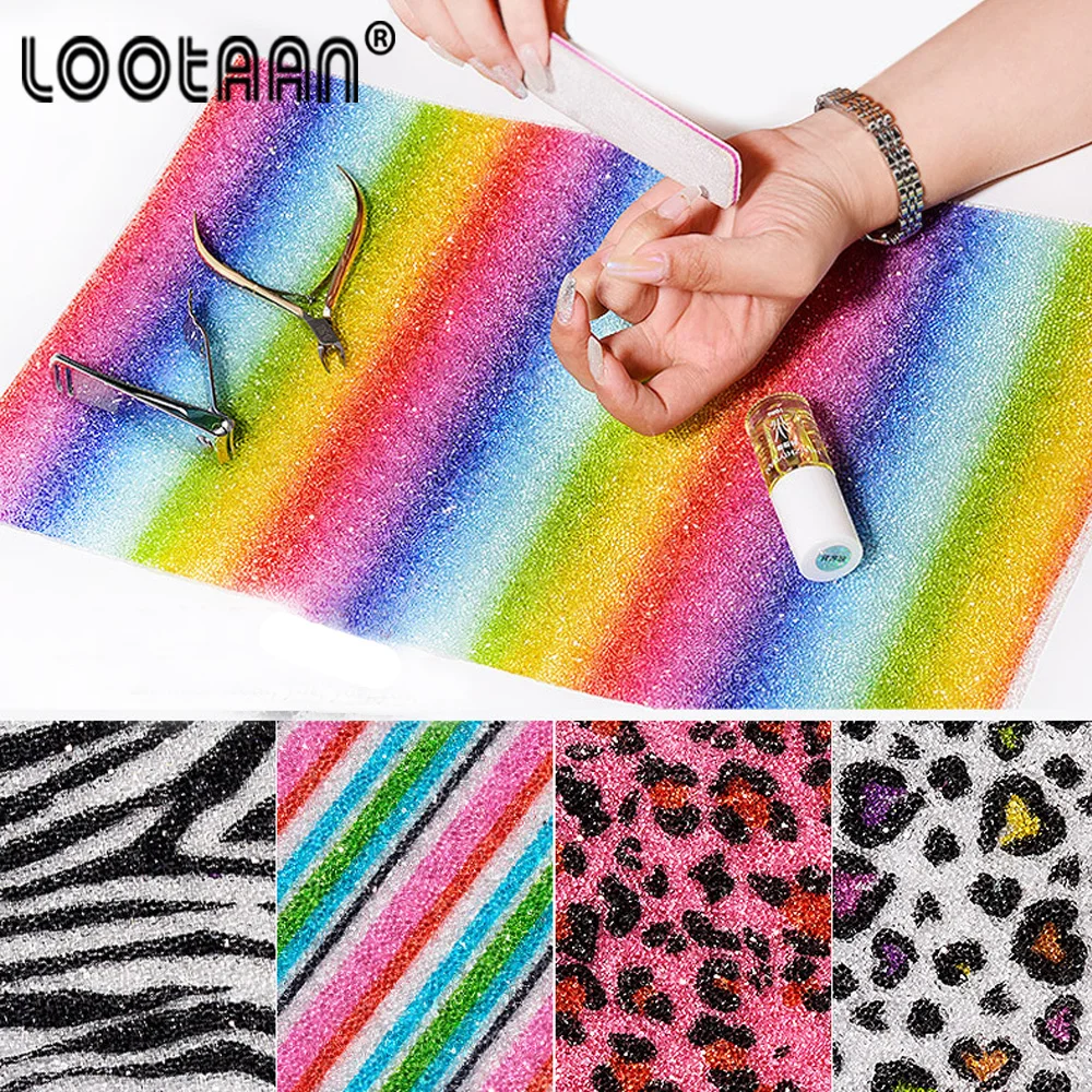 9 типов алмазных ковриков для ногтевого дизайна сияющий коврик рук подушка