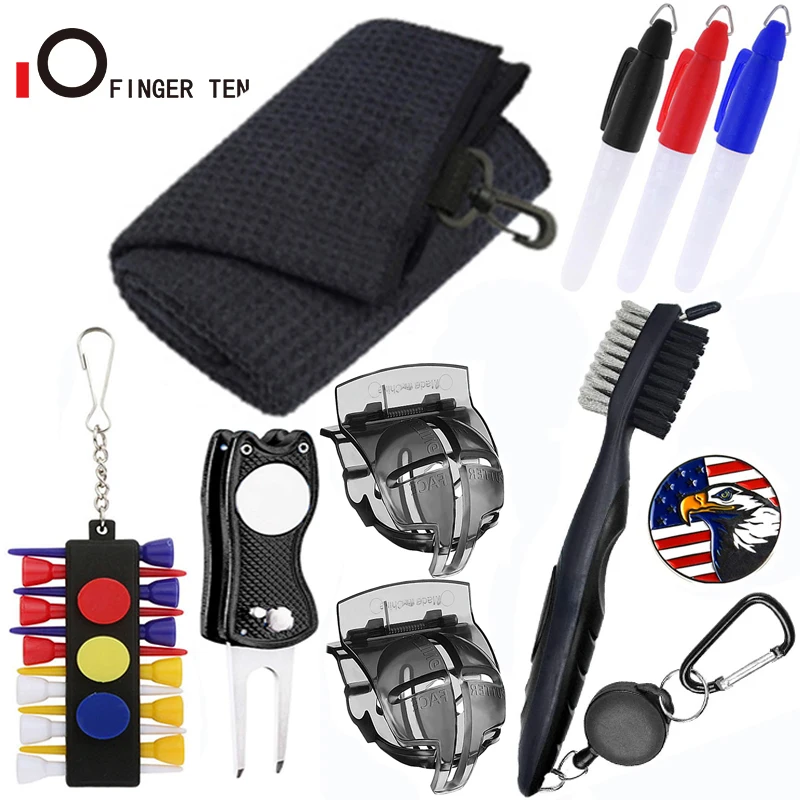 8 шт. инструмент для ремонта Divot полотенце гольфа тройная кисть тройник сумка