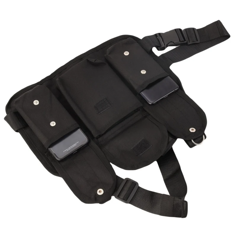 

Fashion Hip Hop Streetwear Chest Bag For Men Tactical Functional Unisex Waistcoat Black Bullet Vest Bag Chest Rig Bags New