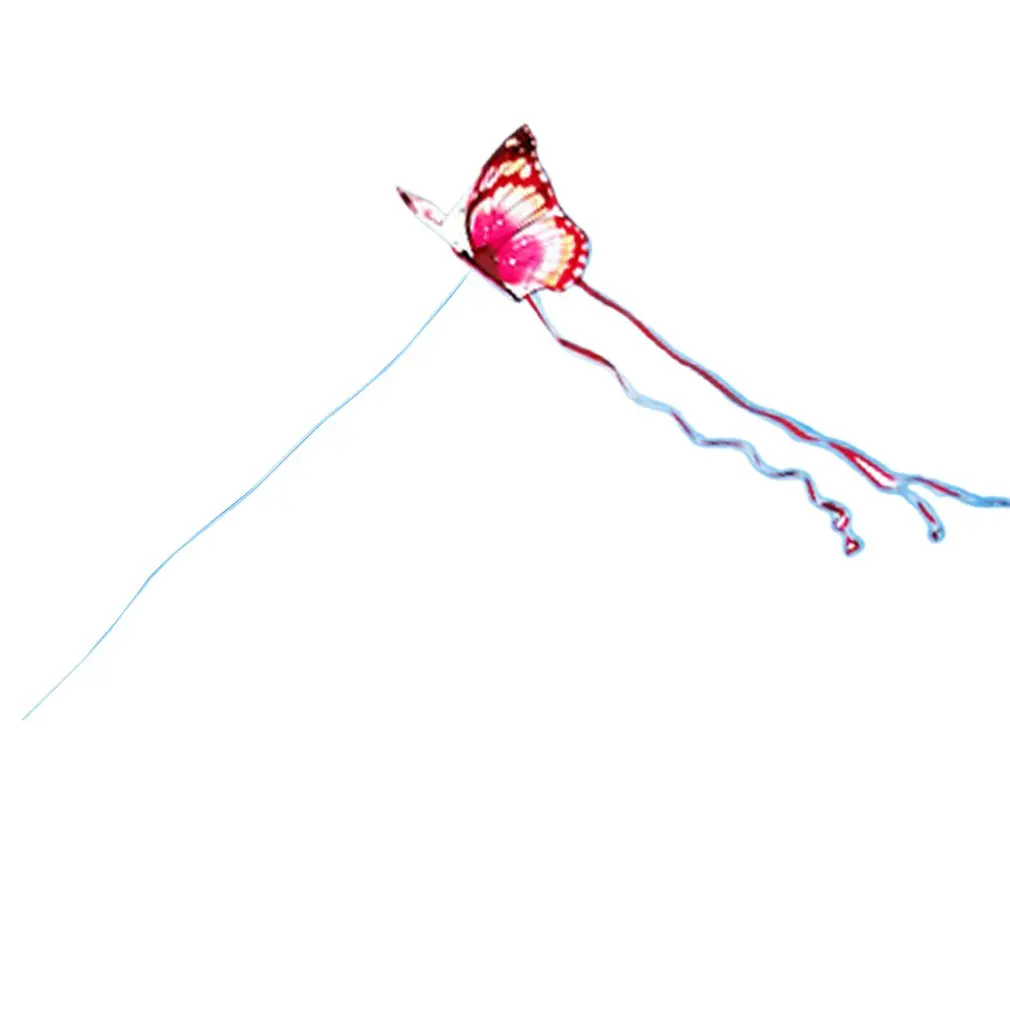 

Воздушный змей Butterfly, большой розовый змей с длинным хвостом и одной линией, для игр на открытом воздухе и занятий на свежем воздухе, 100 м