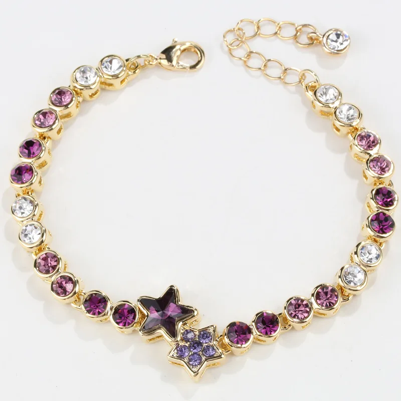 1 шт. браслет с красочными кристаллами и камнями модные женские браслеты со