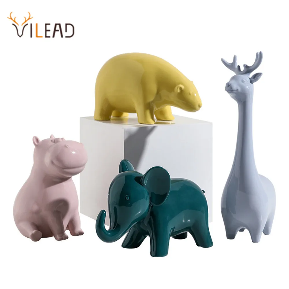 Керамические фигурки животных VILEAD 10 см 25 креативная домашняя детская комната