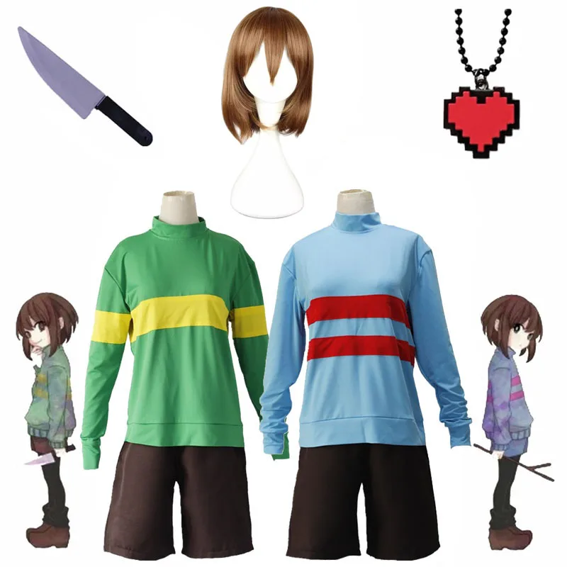 Костюм для косплея персонажа мультфильма Undertale Frisk Chara свитшоты с длинным рукавом