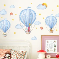 hot air balloons wall stickers diy cartoon clouds wall decals for kids rooms baby bedroom nursery home decoration accessories