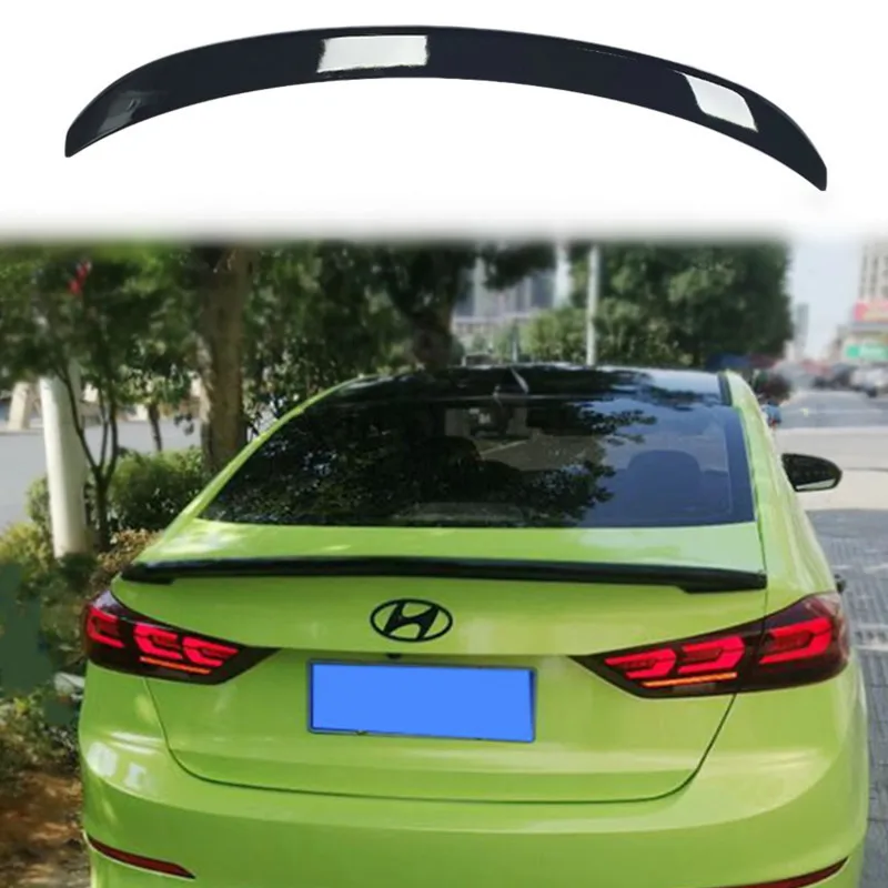 

For Hyundai Elantra Spoiler 2016 2017 Car Tail Wing Decoration High Quality ABS Plastic Unpainted Primer Rear Trunk Spoiler