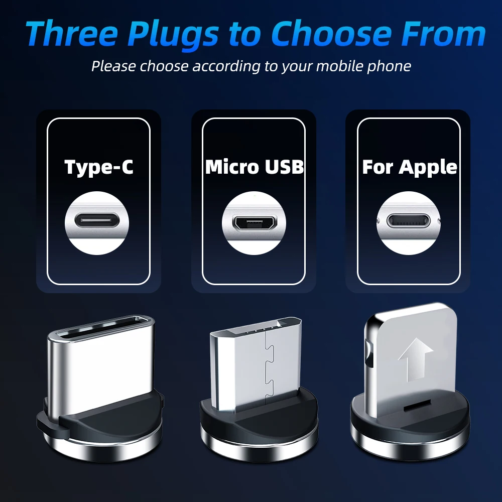 Магнитный кабель FONKEN 540 с вращением типа C зарядный Micro USB шнур мобильный телефон
