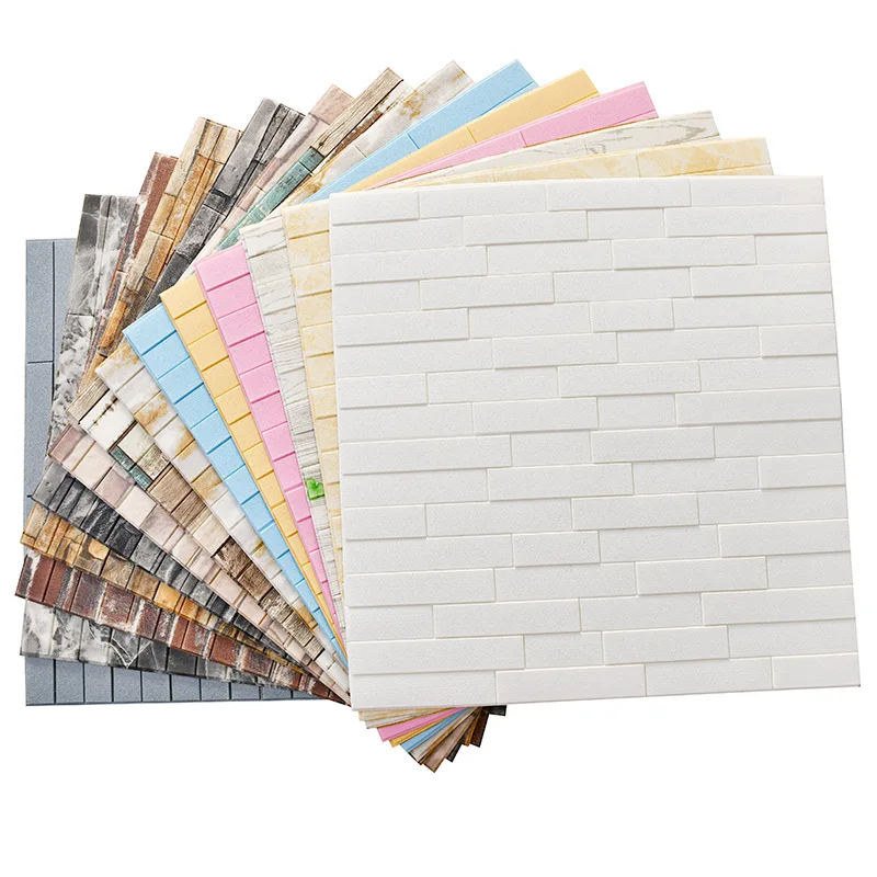 

3d stereo wall stickers retro brick pattern background wall paper waterproof and moisture-proof shop decoration