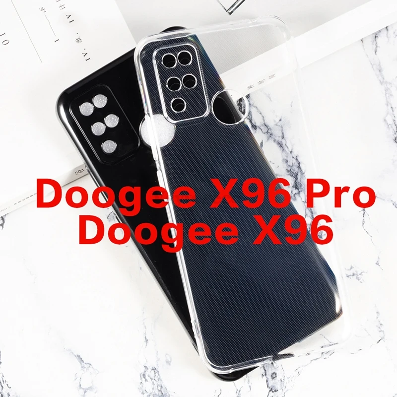 

Plain Dirt-resistant Soft Black TPU Case For Doogee X96 Pro Gel Pudding Silicon Caso with Tempered Glass on Doogee X96 Pro Vidro