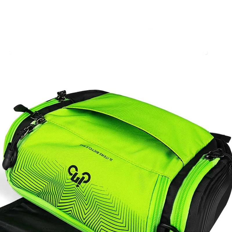 INBIKE Waterproof Large Capacity Bicycle Front Bag Bike Handlebar Basket MTB Pannier Frame Tube Cycling Black&ampGreen | Спорт и
