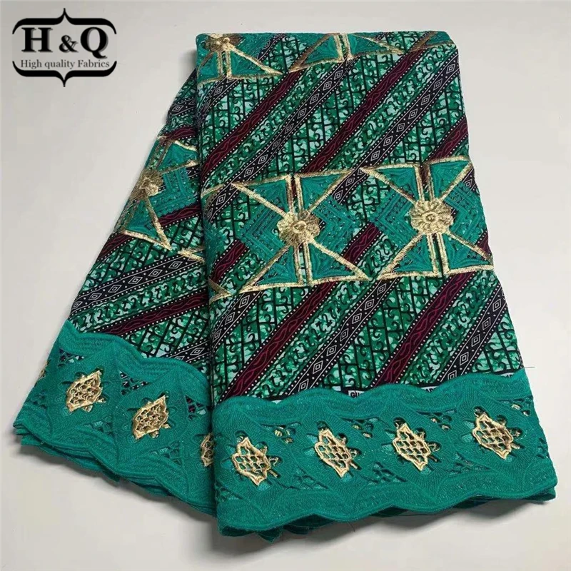 Высококачественная африканская восковая кружевная ткань H &amp Q 6 ярдов/шт. с