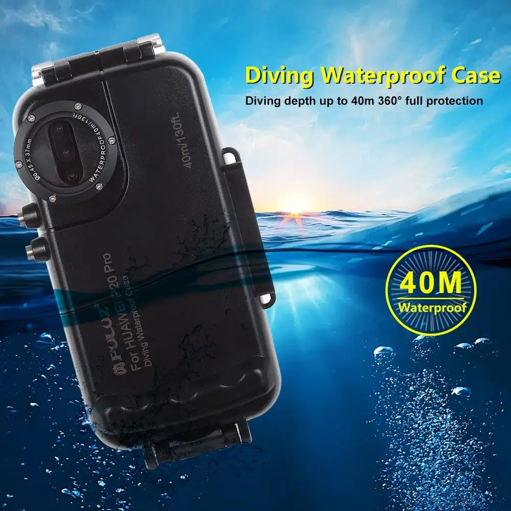 Waterproof Diving Case for Huawei Mate 20 Pro 40m/130ft Underwater swimming Cover P20 pro Photo Camera | Мобильные телефоны и