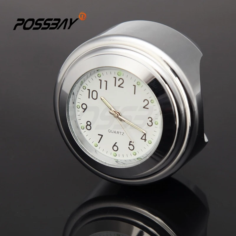 Posbay универсальные мотоциклетные часы 7/8 &quot1&quot Серебристые для мотокросса на