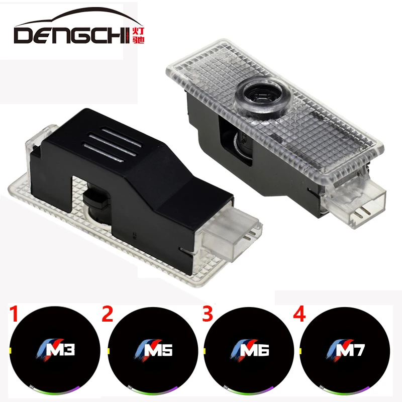 2 шт. М логотип led porte de voiture lumiere bienvenue pour F10 F03 E90 E60 E81 lumieres courtoisie projecteur lampe|Сигнальная
