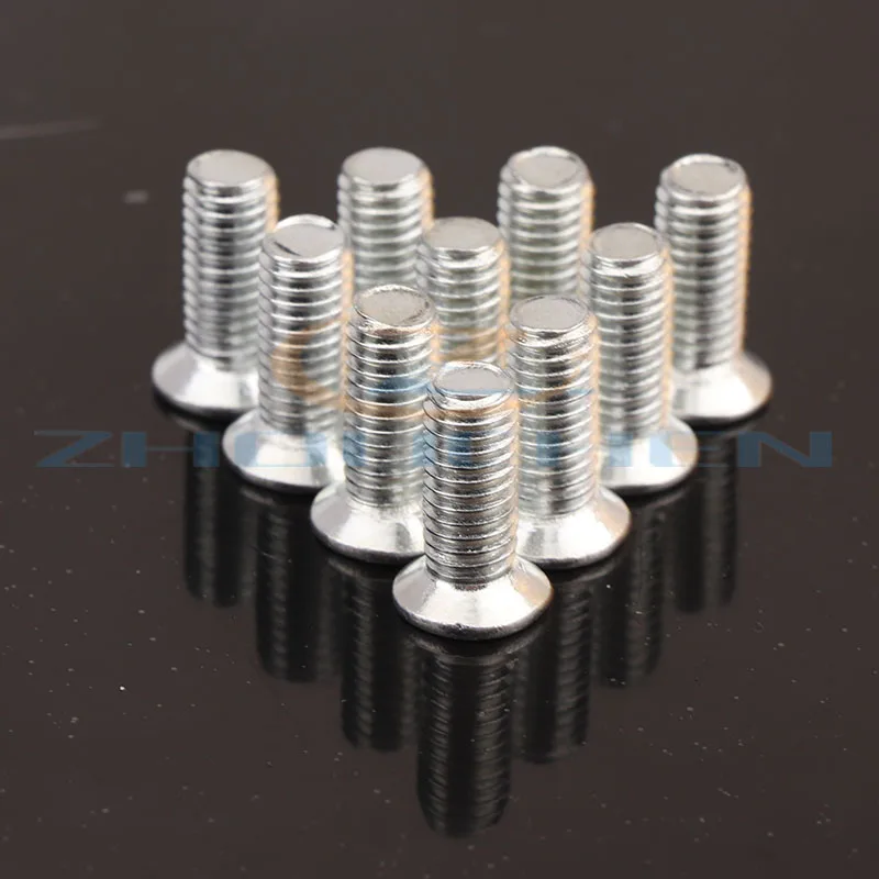 

10PCS M6 Silver Brand New Motorcycle Fitting Cross Flat Head Bolt Screw General Motorcycle Screw