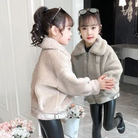 girls babys coat jacket outwear 2021 charming thicken winter plus velvet warm fleece sport cotton outfits%c2%a0childrens clothing