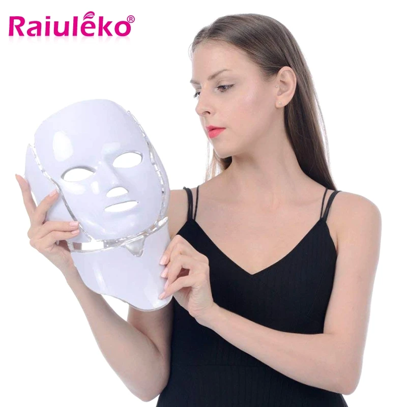 Светодиодный фотон Электрический светодиодный маска для лица 7 цветов с