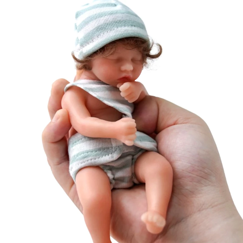

Миниатюрная кукла Reborns 6 дюймов/15 см, кукла с кудрявыми волосами, Реалистичная кукла-фигурка