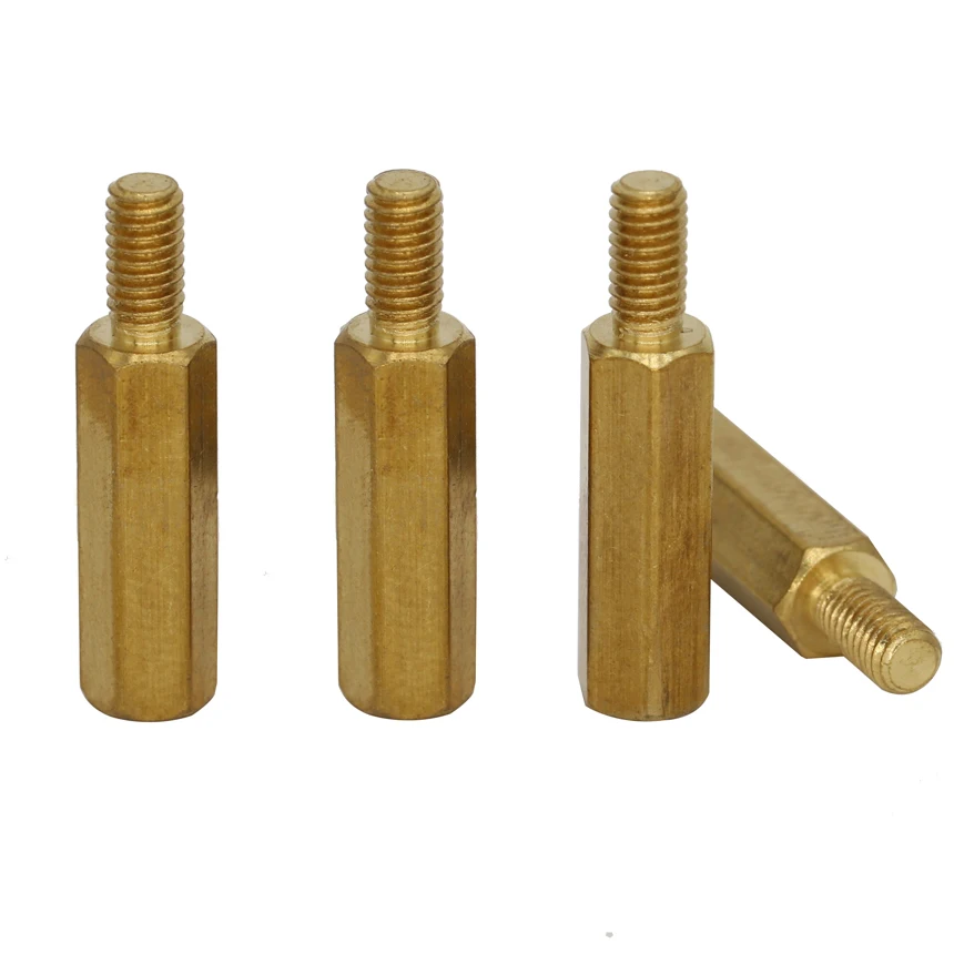M3 M3*7 M3x7 4 5 6 Brass Single End Stud Screw Pillar Male To Female Nut Hex Hexagon Stand off Standoff Stand-off Spacer | Обустройство