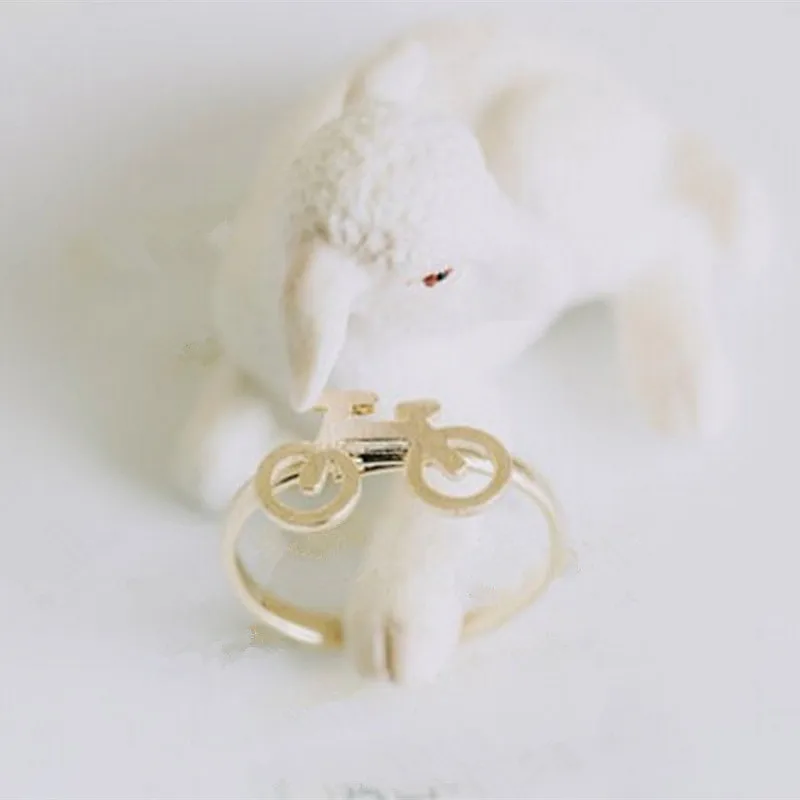 Hot Sale Cute Bicycle Rings Hand-welded Copper Ring Design Bike Suitable for Women And men | Украшения и аксессуары