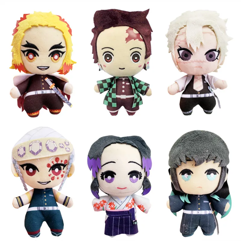 

Demon Slayer Plush Doll Stuffed Toys Kamado Tanjirou Agatsuma Zenitsu Hashibira Inosuke Uzui Tengen Himejima Kyoumei Keychain