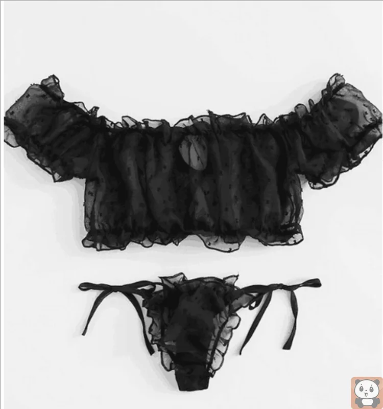 

Hot Selling Lace Tube Top off-Shoulder See-through Sexy Lingerie Sexy Lady