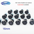 16 мм настраиваемый алюминиевый моменныйфиксированный металлический светодиодный логотип фиксированный кнопочный переключатель Автомобильный Динамик Звуковой сигнал символы кнопочный переключатель