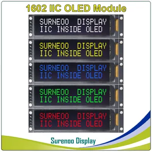 OLED дисплей, ЖК-модуль с LCM дисплеем, 2,26 дюйма, 1602, 162 символов IIC I2C, белый, желтый, KS0066 для Arduino STM32