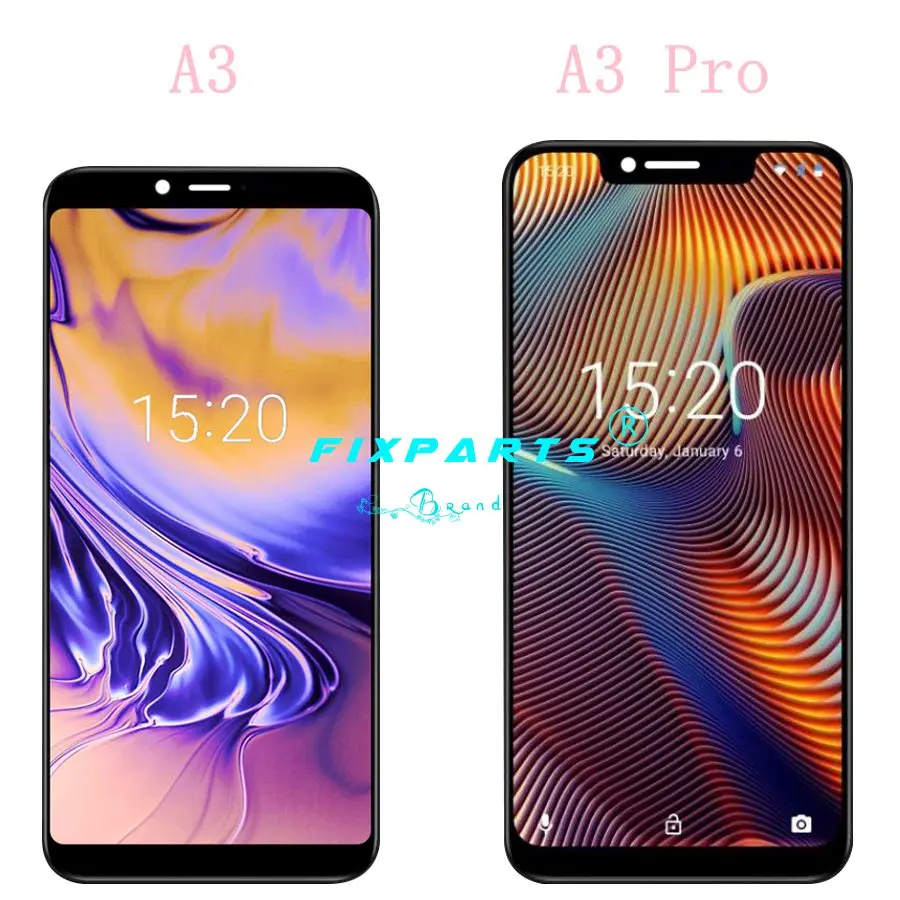 ЖК-дисплей UMI Umidigi A3 5 дюйма кодирующий преобразователь сенсорного экрана в сборе