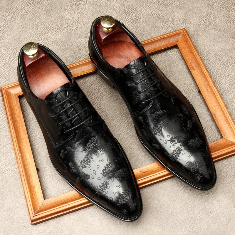 Деловые туфли большого размера европейский размер 45 черные классические из