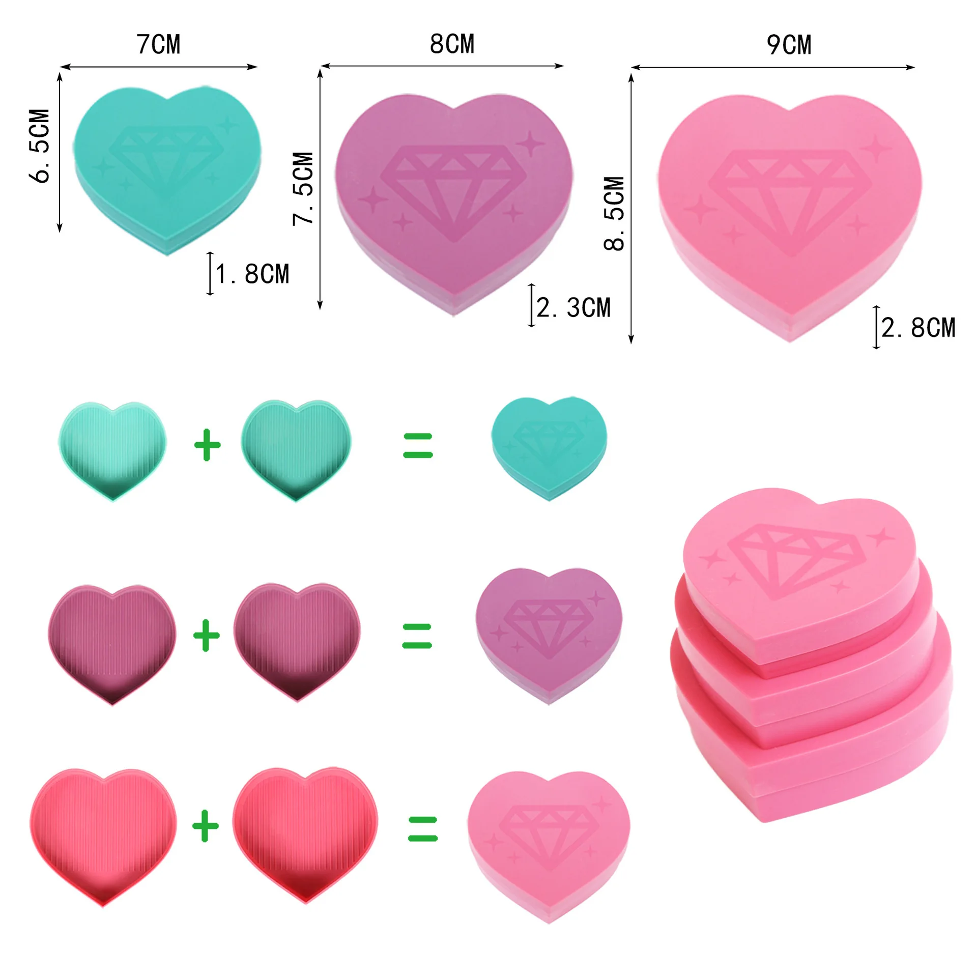 

28pcs TOOL 5D Diamond Painting Tools Heart-Shaped Drill Diamond Tray Box Diamond Embroidery Accessories Point Drill Pen And Clay