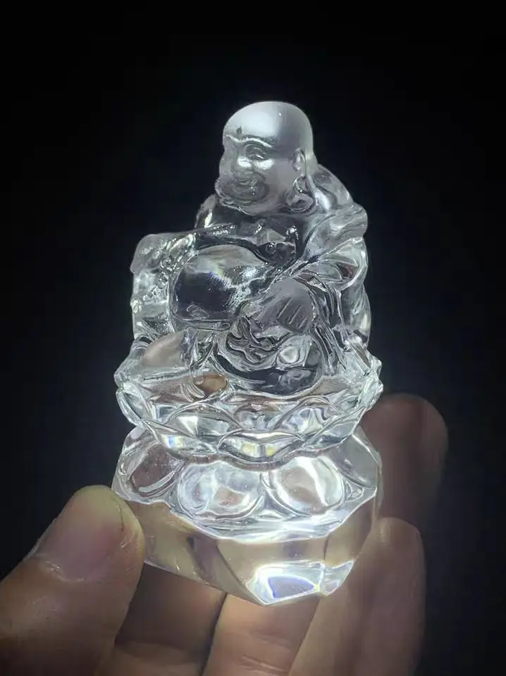 

1pcs White crystal Maitreya ornaments