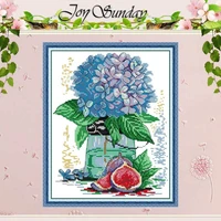 hydrangea and figs patterns counted cross stitch 11ct 14ct cross stitch sets chinese cross stitch kits embroidery needlework