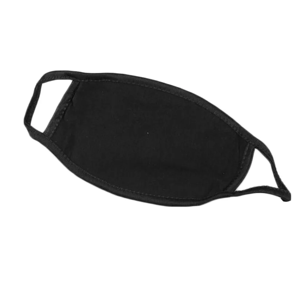 1/3/5pc Black Masks Adult Reusable Washable Cotton Face Masks Halloween Cosplay Headband Comfortable Pm2.5 Dust Masque Noir