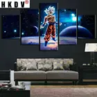 Картины на холсте HKDV 5 панелей Аниме Супер Вселенная Гоку постеры настенное искусство современные картины украшение для дома гостиной без рамки