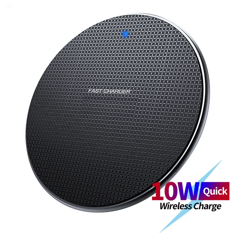 10W Qi Wireless Charger Receiver for iPhone Xs Max X 8 Plus Fast Charging Pad Samsung Note 9 S10 chargeur sans fil | Мобильные