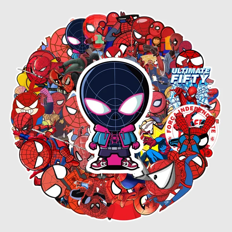 57 шт. водонепроницаемые виниловые наклейки с героями мультфильмов Человек-паук