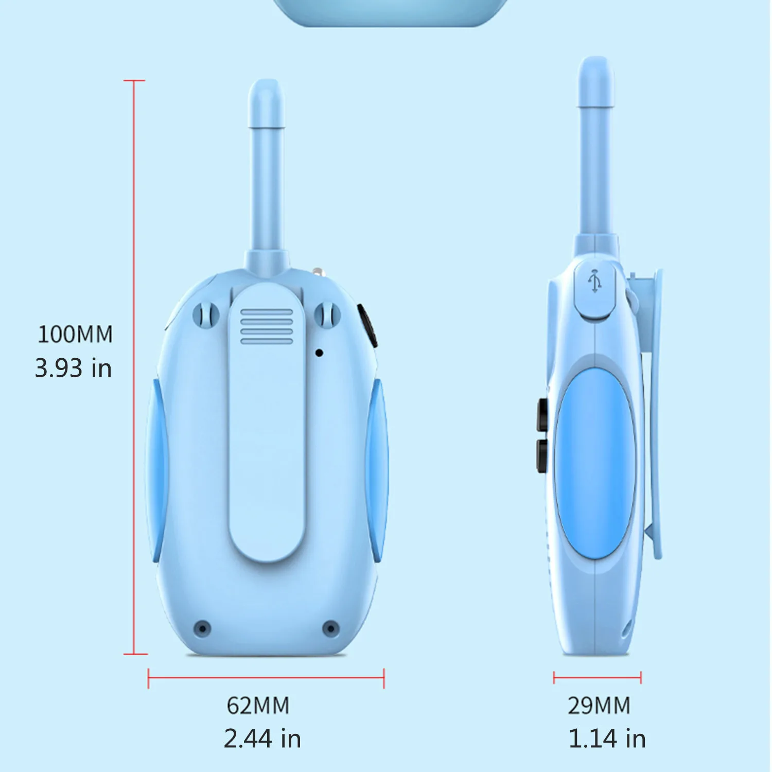 

2PCS Walkie Talkie Parent-Child Interactive Hand-held Toy Walkie-talkie 3KM Range Outdoor Sports Cycling Remote Communication