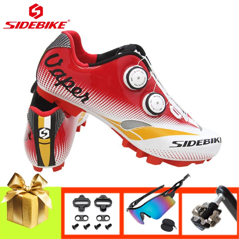 SIDEBIKE Riding Bicycle Sneakers Add SPD Pedals Men Cycling Shoes Breathable Self-locking Mountain Bike Training Cycle Shoes