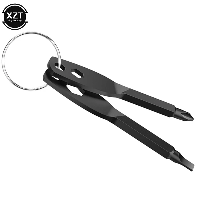 1 Set Stainless Steel Mini EDC Multifunction Screwdriver Key Shape Slotted Screwdrivers Keychain Pocket Repair Tool | Инструменты