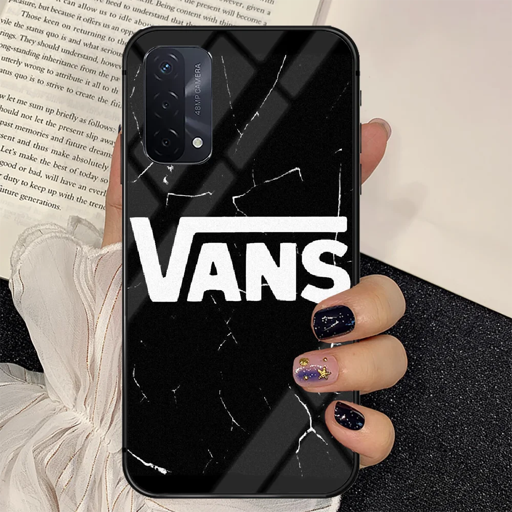 

Sports Brand Skateboard Vansing Phone Tempered Glass Case Cover For oppo realme find a x c xt gt 2 53 3 6 7 50 11 i Pro 4g 5g