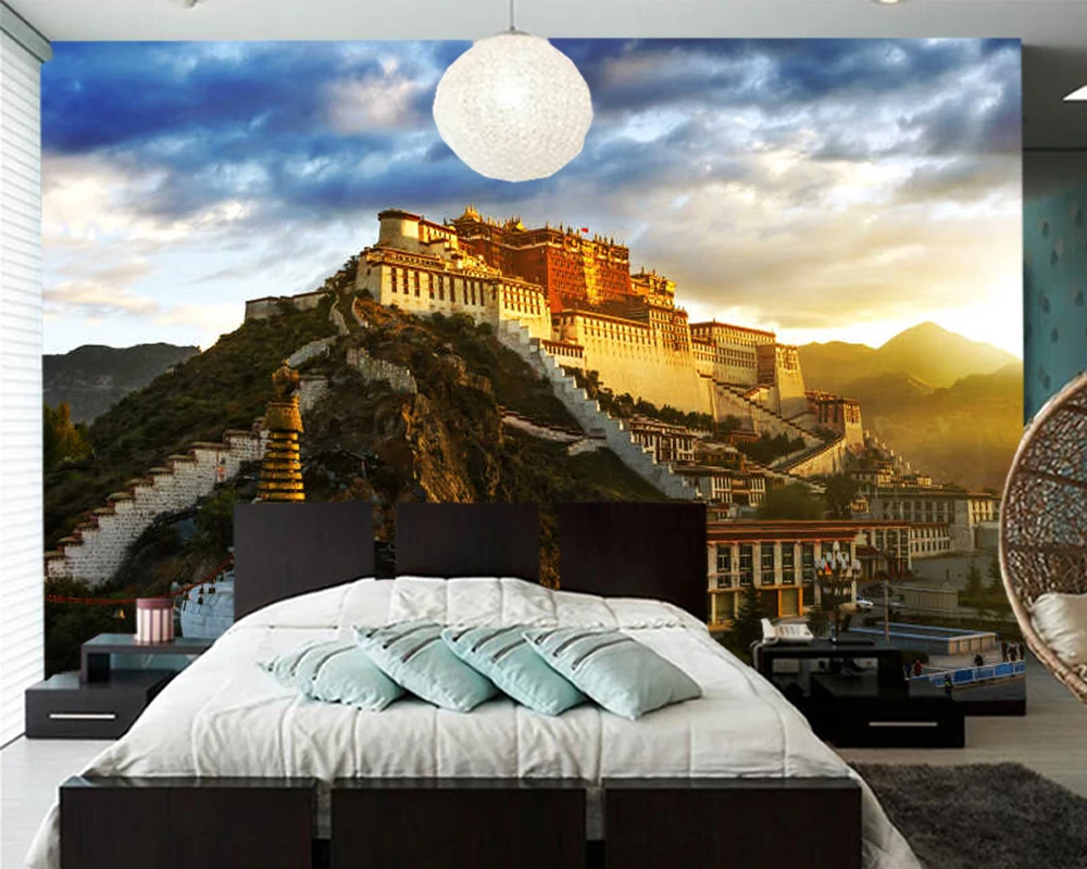 Обои обои Potala Palace в Лхасе тибетские 3d Настенные для гостиной телевизора спальни