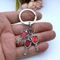 new punk gothic dripping oil mirror keychain retro witch mirror pendant keychain jewelry wholesale
