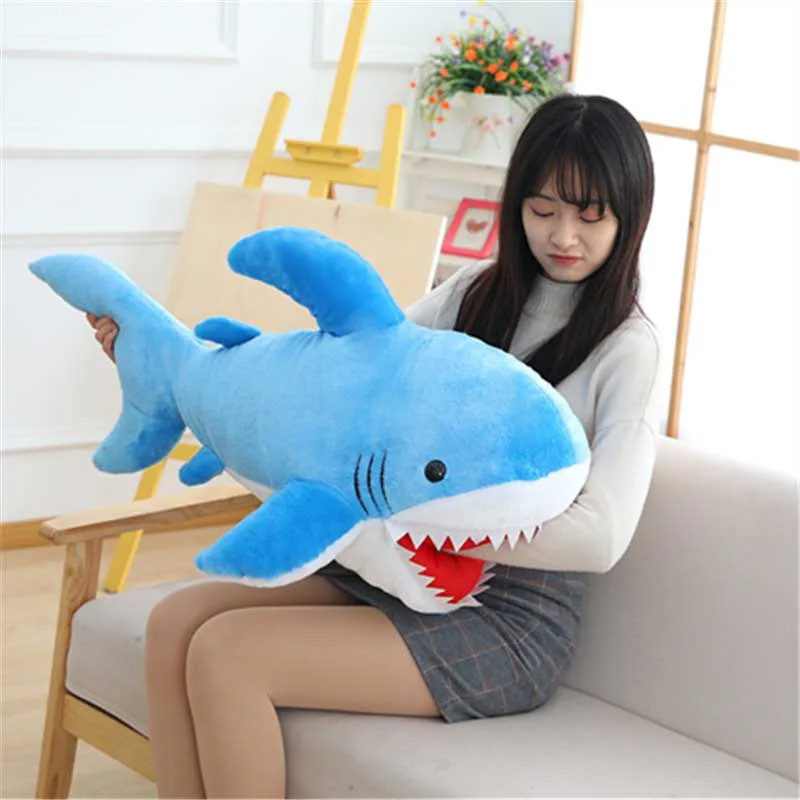 

90cm shark stuffed plush toy shark plush pillow funny plush toys for boys girls kids birthday gift