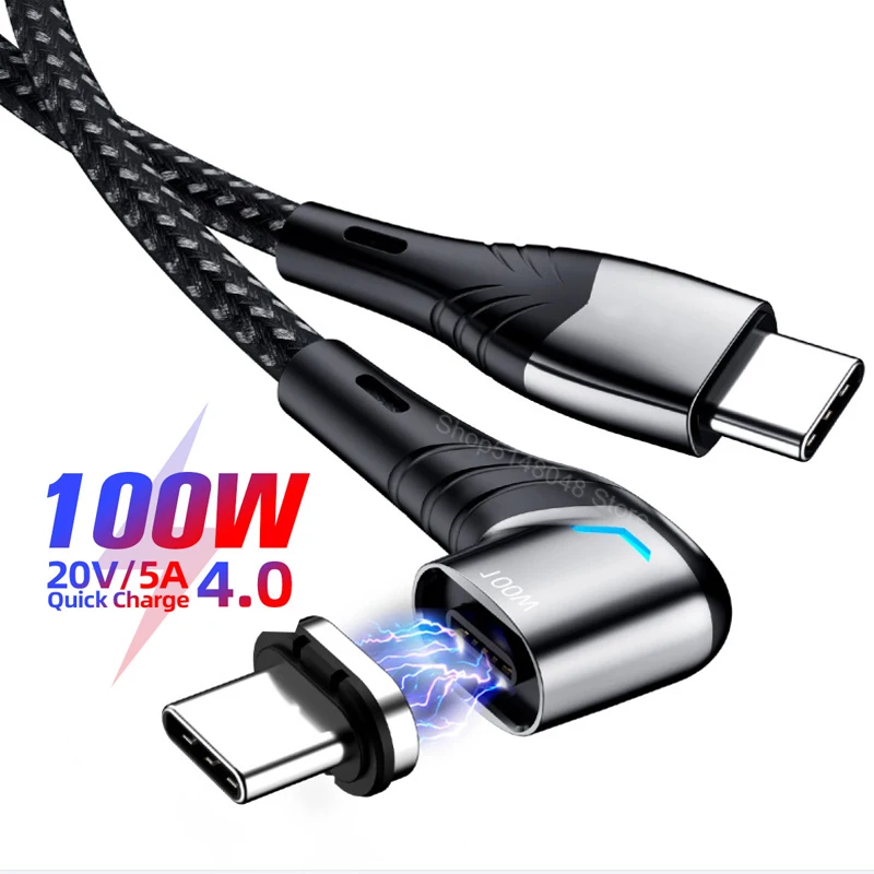 

Магнитный зарядный кабель USB Type C на USB C, 100 Вт, 5 А