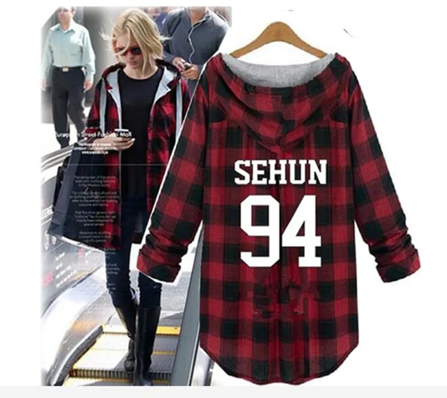 

Kpop exo kawaii harajuku gothic hoodie large yards lovers k-pop sweatshirt EXO clothes hoodies women