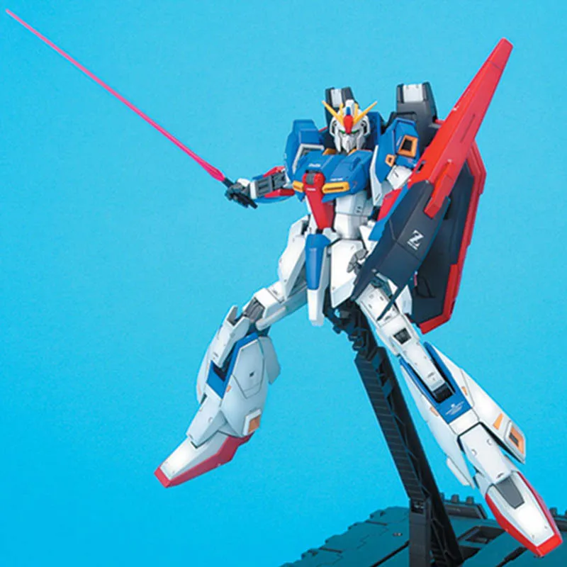 Оригинальный Bandai MG 1/100 MSZ 006 ZETA Z 2 0 с пусковой площадкой Gundam сборка экшн фигурок